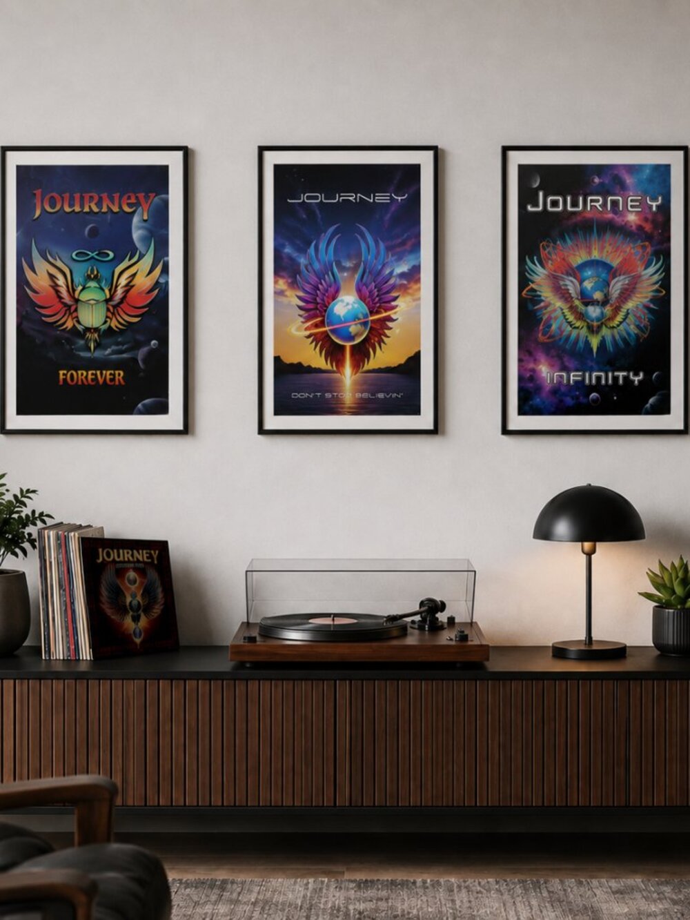 Journey VIP Final Frontier Litho Limited Edition Tour Set of 3 Posters COA